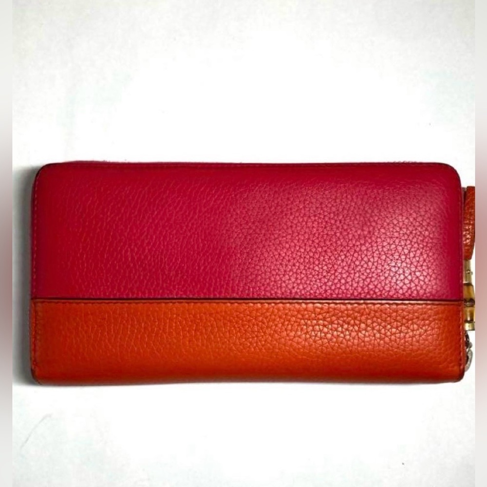 Gucci Vibrant Red and Orange Leather Wallet - Picture 5 of 12